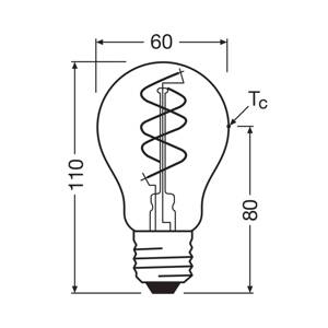 OSRAM LED Vintage E27 8W 2 200K špirálové vlákno zlatá stmavená