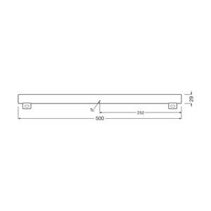 OSRAM LED lampa S14s 4,7W trubica 2 700K 50cm matná tmavá