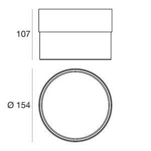 Stropné svietidlo Crumb LED, biele, Ø 15,4 cm, železo, sklo