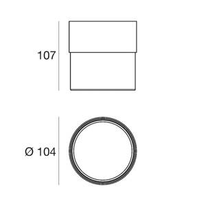 Stropné svietidlo Crumb LED, čierne, Ø 10,4 cm, železo, sklo