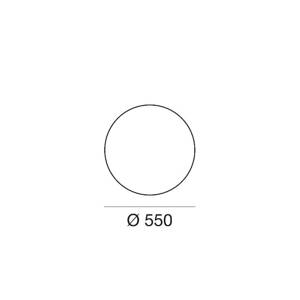 LED podlahové svetlo Oh!, Ø 55 cm, E27, polykarbonát, biela