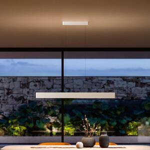 Závesné LED svietidlo Satori, dĺžka 114,4 cm, biela, 2 700 K, hliník