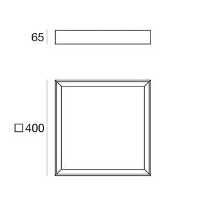LED stropné svietidlo Tara Q, 40 x 40 cm, čierna, 3 000 K, hliník