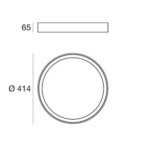 LED stropné svietidlo Tara R, Ø 41,4 cm, čierna, hliník, 3 000 K