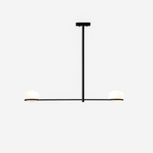 LEDS-C4 Coco Double závesné svietidlo, čierna farba, dĺžka 110 cm