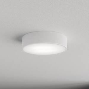 Stropné svietidlo Cleo 300, biele, senzor, IP54, Ø 30 cm, kov