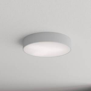 Stropné svietidlo Cleo 400, sivé, senzor, IP54, Ø 40 cm, kov