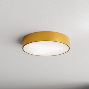 Stropné svietidlo Cleo 400, zlaté, senzor, IP54, Ø 40 cm, kov