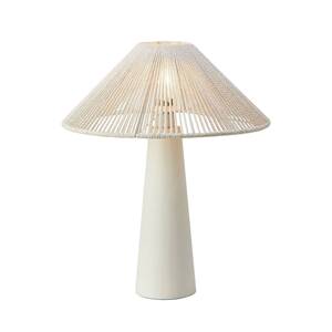 Stolná lampa Favoro, krémová, výška 50 cm, keramika, textil