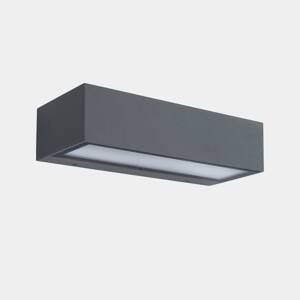 LEDS-C4 LED vonkajšie nástenné svietidlo Nemesis, sivé, šírka 19,5 cm