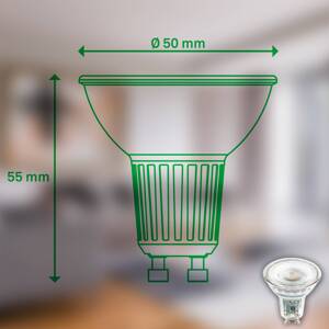 LED žiarovka s reflektorom GU10 2,5 W číra 3000K EEK A 2er