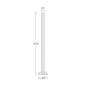 HerzBlut LED stojacia lampa Karl K, drevo, stmievateľná, 161 cm