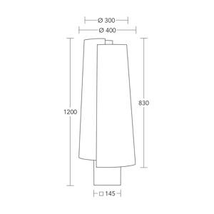 Stojacia lampa HerzBlut Jojo, drevo, hnedá/krémová, 120 cm, E27