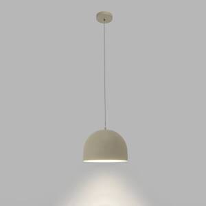 Závesná lampa Forlight Fres, béžová, oceľ, Ø 30 cm