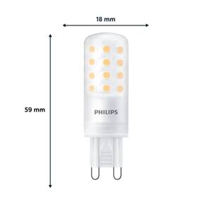 LED svietidlo Philips, G9, 4W, matné, 480lm, 2 700K, stmievateľné