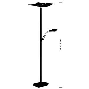 LED stojacia lampa Andy, 3 svetlá, antracitová, CCT, stmievač