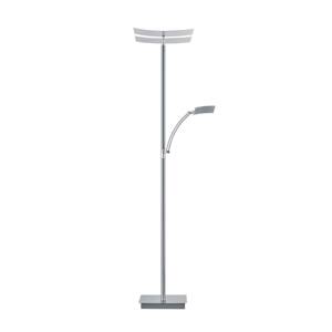 LED stojacia lampa Andy, 3 svetlá, matný nikel, CCT, stmievač