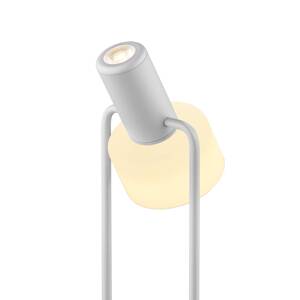 Stolná LED lampa Banji, biela, výška 37 cm, dotykový stmievač