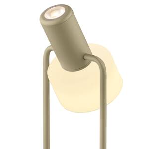 Stolná lampa Banji LED, piesková farba, výška 37 cm, dotykový stmievač