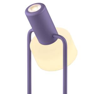 Stolná LED lampa Banji, fialová, výška 37 cm, dotykový stmievač