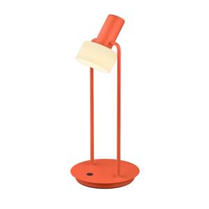 Stolná LED lampa Banji, oranžová, výška 37 cm, dotykový stmievač