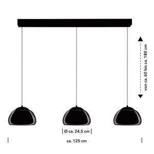 Luxxo LED závesné svietidlo, čierne, 3 svetlá, diaľkové ovládanie