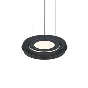 LED závesné svetlo Lys, čierne, Ø 45 cm, CCT, diaľkové ovládanie