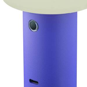 LED dobíjacia stolná lampa Tiny-B, fialová, výška 13 cm, IP54, USB