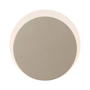 LED dobíjacie nástenné svietidlo Sun-B, piesková farba, Ø 15 cm, IP54, stmievač