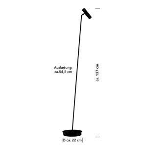 Stojacia lampa Tom Pro LED, čierna, 1 svetlo, CCT, stmievač