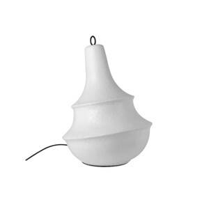 Vonkajšia stojacia lampa Karman Lady D, výška 66 cm, biela, sklolaminát