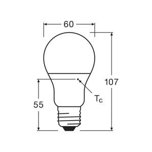 OSRAM LED žiarovka opál E27 8W 827 6-pack