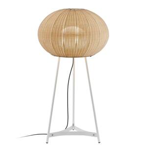Stojacia lampa Bover Garota, biela/slonovinová farba, výška 133 cm