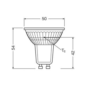 Žiarovka OSRAM LED Reflektor GU10 2,6 W 36° 827 číra