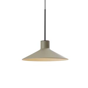 Bover LED závesná lampa Platet, čierna/olivovo sivá, Ø 20 cm