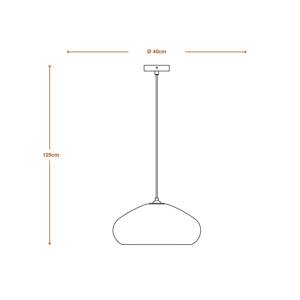 LEDVANCE Závesné svietidlo Drop, Ø 40 cm, hnedá farba, vlnitá lepenka, E27