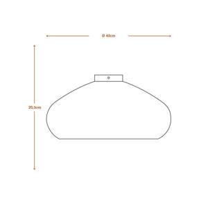 LEDVANCE Stropné svietidlo, Ø 40 cm, hnedá farba, vlnitá lepenka, E27