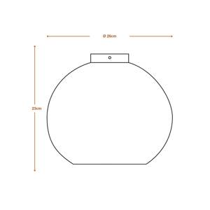 LEDVANCE stropné svetlo Guľa, Ø 26 cm, hnedá, vlnitá lepenka, E27