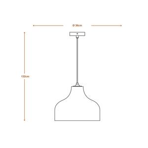 LEDVANCE Závesné svetlo na klobúk, Ø 36 cm, hnedá farba, vlnitá lepenka