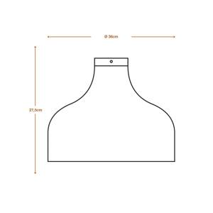 LEDVANCE Klobúkové stropné svietidlo, Ø 36 cm, hnedá farba, vlnitá lepenka