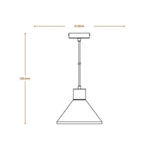 Závesné svetlo LEDVANCE Concrete Wood, Ø 22 cm, betón, sivá