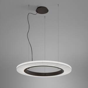 Bover LED závesné svietidlo Roda S/90, hnedá/biela, Ø 90 cm, TRIAC