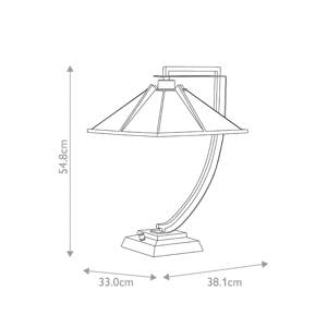 Stolová lampa Pomeroy, výška 55 cm, bronz, sklo, oceľ