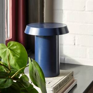 HÜBSCH LED stolová lampa Keen, tmavomodrá, železo