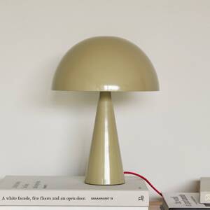HÜBSCH Mush Mini stolová lampa, piesková farba, železo, E14