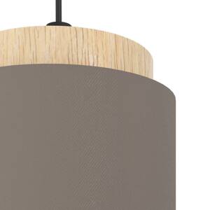 Textilná závesná lampa Albariza, farba cappuccino, látka, 3 svetlá.