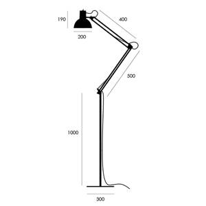 midgard podlahová lampa pružinový vyvažovač, biely, hliník, nastaviteľný