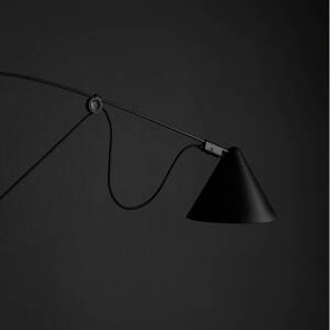 midgard LED nástenné svietidlo AYNO L, čierna/čierna 2 700 K 130 cm