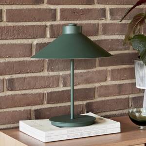 HÜBSCH Stolná lampa Shape, tmavozelená, železo, E14