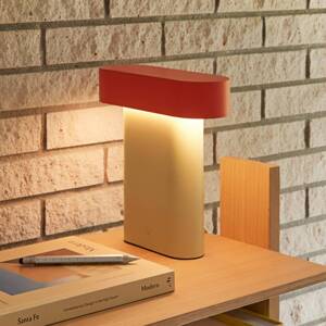 HÜBSCH LED stolová lampa Sleek, svetlozelená/červená, železo, PC